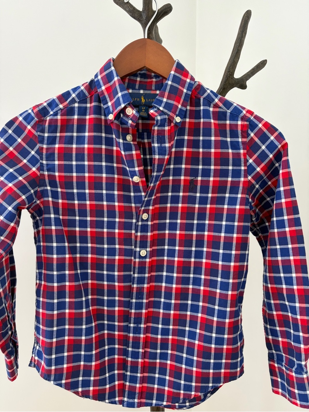Ralph Lauren x 2  Button-Down Shirts and Lacoste x 1 Boy’s T shirt (set-3).  SZ8